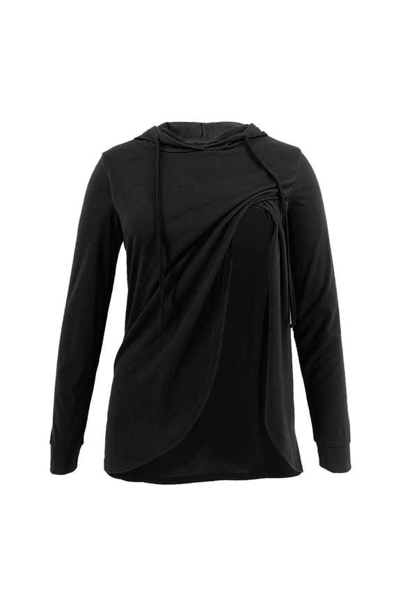 gakvov Maternity Shirts For Pregnant Women Plus Size Mama Shirt Pregnancy Announcement Shirts Long Sleeve Breast-Feeding Nursing Pregnancy Top