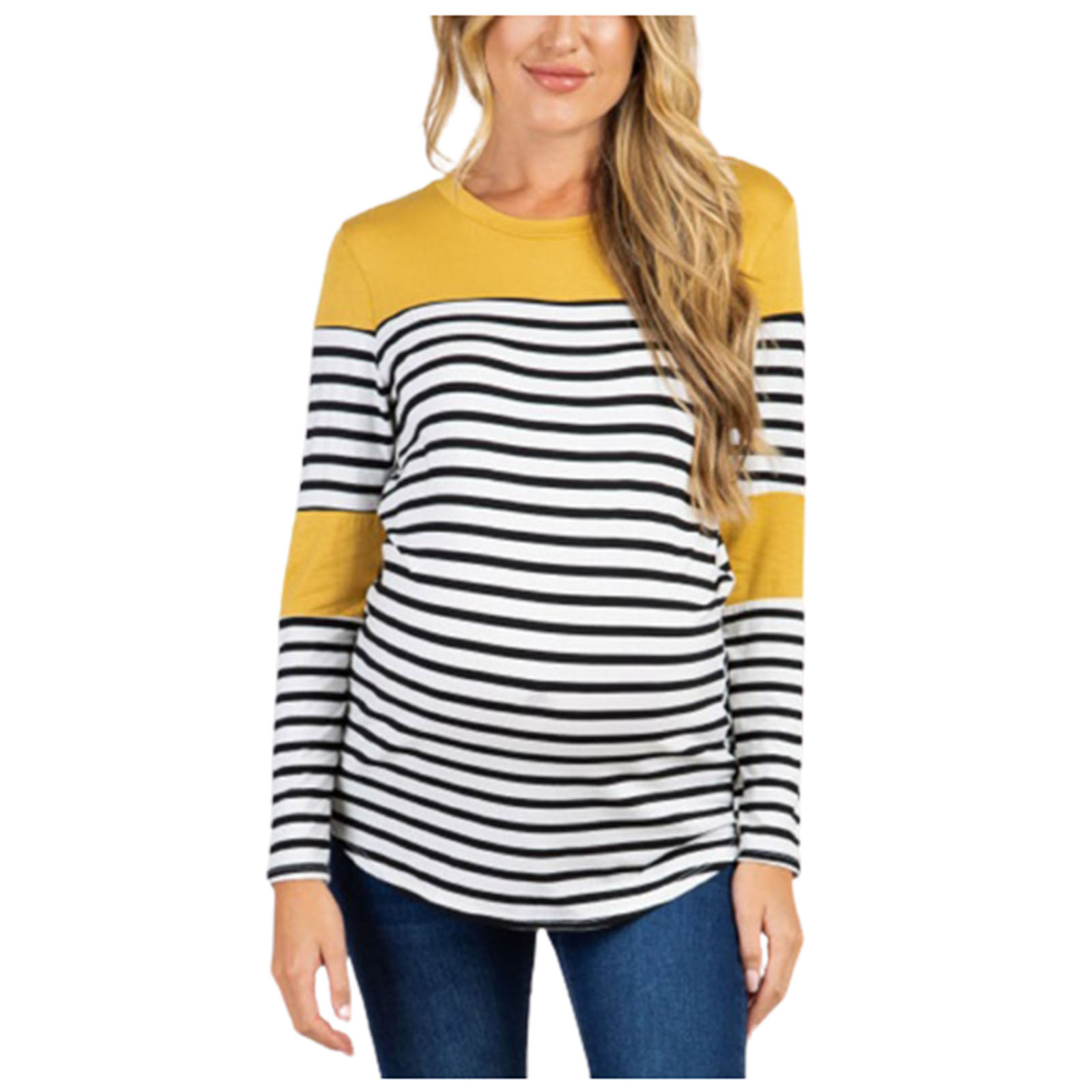 gakvov Maternity Shirts For Women Plus Size Mama Shirt Pregnancy Announcement Shirts Long Sleeve