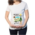thumbnail image 1 of gakvov Maternity Shirts For Pregnant Women Plus Size Mama Shirt Pregnancy Announcement Shirts Christmas T-Shirt Elk Snowman Cartoon Print Maternity Clothing Crew Neck Short Sleeve Pregnancy Top, 1 of 5
