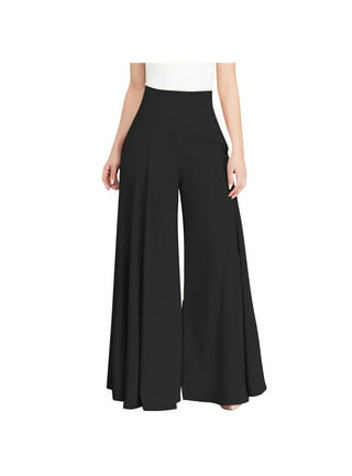 TELINVEY Plus Size Palazzo Pants for Women Dressy,Causal High