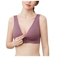 thumbnail image 1 of gakvov Sleeping Nursing Bras for Womens Wirefree Breastfeeding Women Feeding plus size Maternity Bras No Underwire Bra Button Front Openable Breathable Underwear Pregnant Comfy Bralette, 1 of 7
