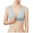 thumbnail image 1 of gakvbuo Sleeping Nursing Bras For Womens Wirefree Breastfeeding Women Feeding Plus Size Maternity Bras No Underwire Bra Button Front Openable Breathable Underwear Pregnant Bralette, 1 of 8