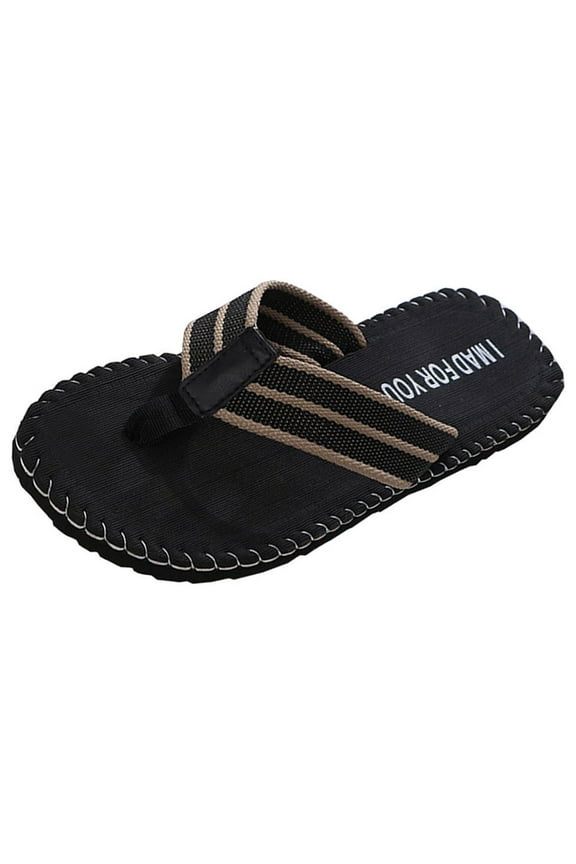 gakvov Slides For MenMen Yoga Mat Flip Flops Comfortable Arch Support Non-Slip Thong Sandals With Fashion Leather Straps For Outdoor Summer Beach