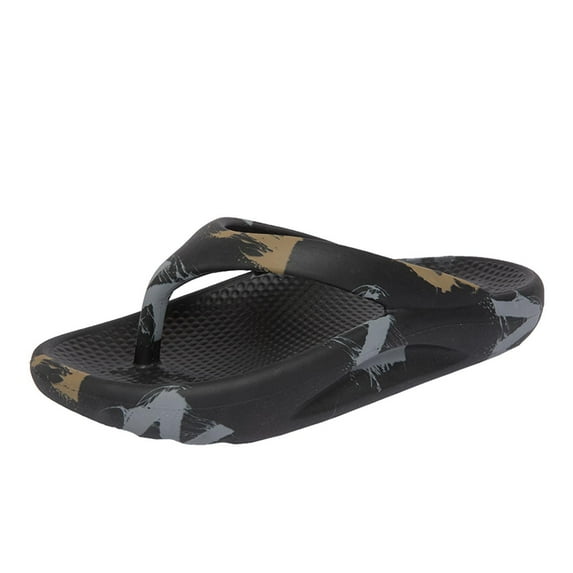 gakvov Slides For Womens Mens Thick-Soled Flip Flops Arch Support Soft Thong Sandals Cloud Slippers Solid Color Increased Slippers Non-Slip Clip-On Couple Beach Shoes