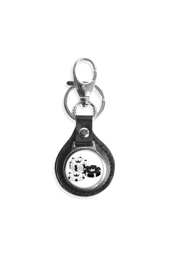 gambling utensils chips crown pattern key link chain keyholder finder hook metal
