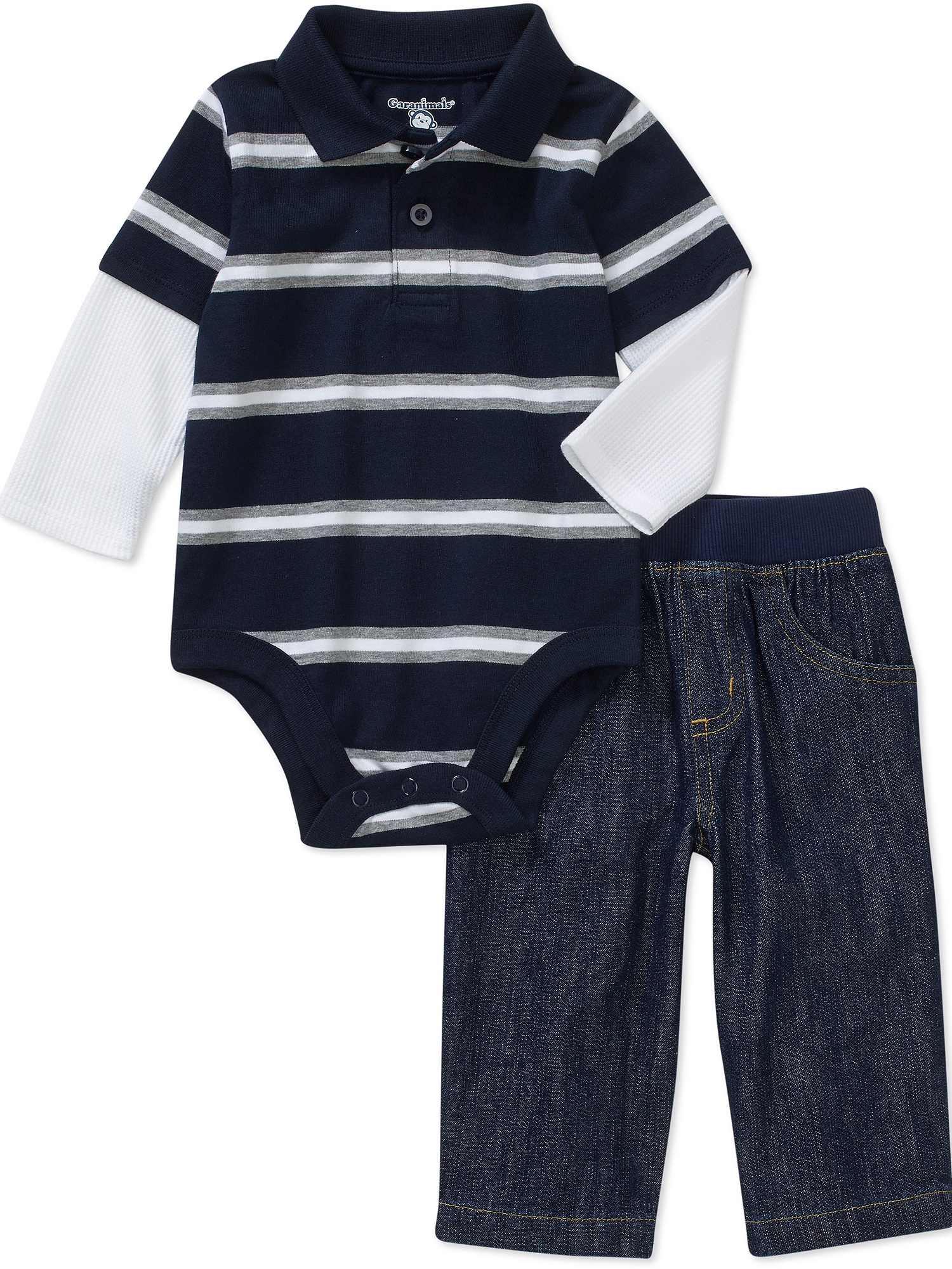 ^^garanimals Newborn Boy 2 Piece Polo Cr