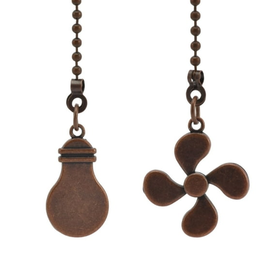 gastropod Ceiling Fan Pull Chain, Antique Bronze Fan Pull Chain Extension, Stylish Metal Pull Chain Light Fixture, 2-Pack