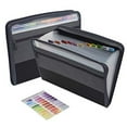 thumbnail image 1 of gastropod File Folder Letter A4 Paper Document Accordion Folder, Gray/Blue, 13 Pocket, 1 of 4