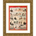 thumbnail image 1 of Ōgata Gekkō 19x24 Gold Ornate Framed and Double Matted Museum Art Print Titled - Pictorial Board and Dice Game (Sugoroku); the Warlike Spirit (1893), 1 of 4