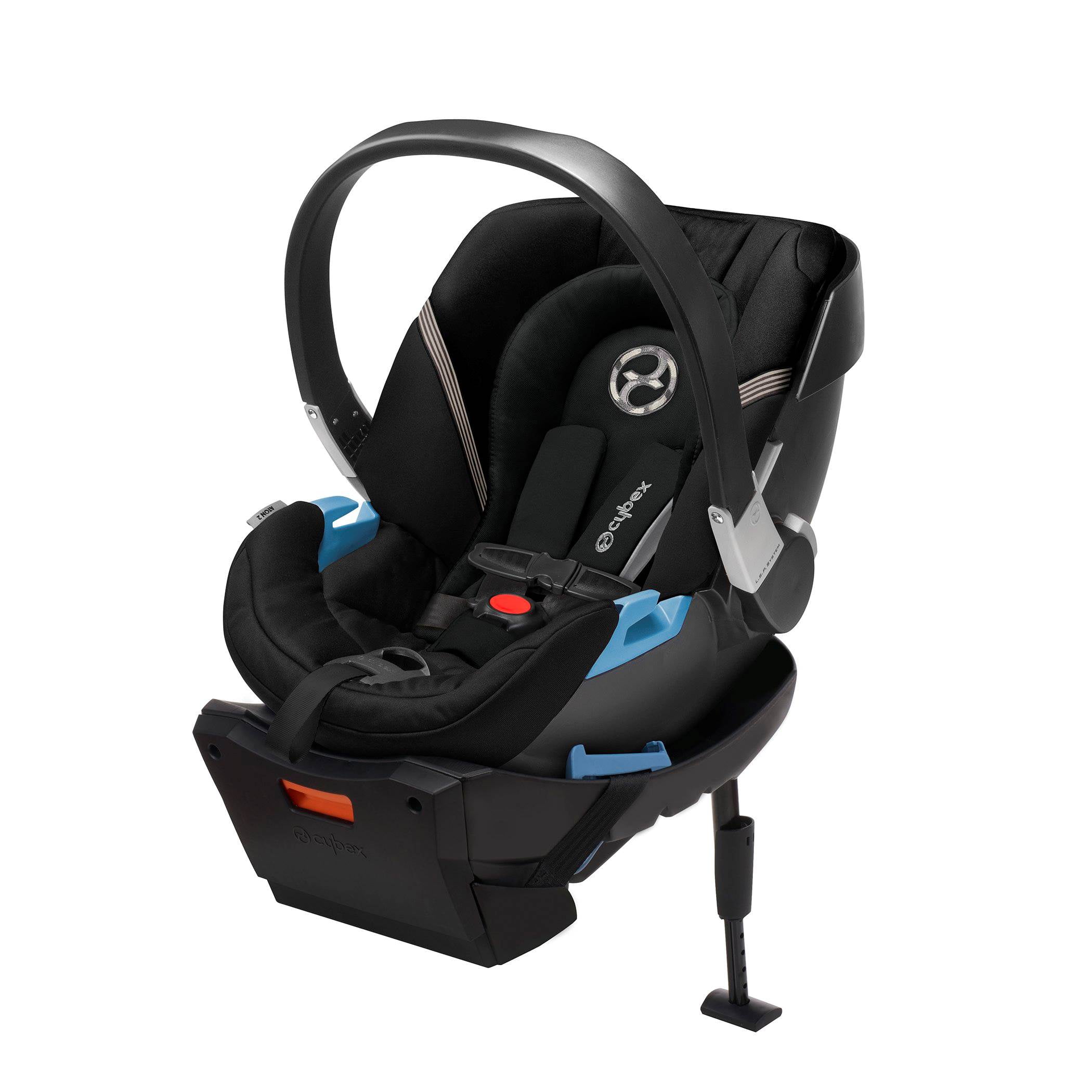gb POCKIT GO Car Seat Carrier, Satin Black & CYBEX Aton 2 Car Seat, Black Beauty