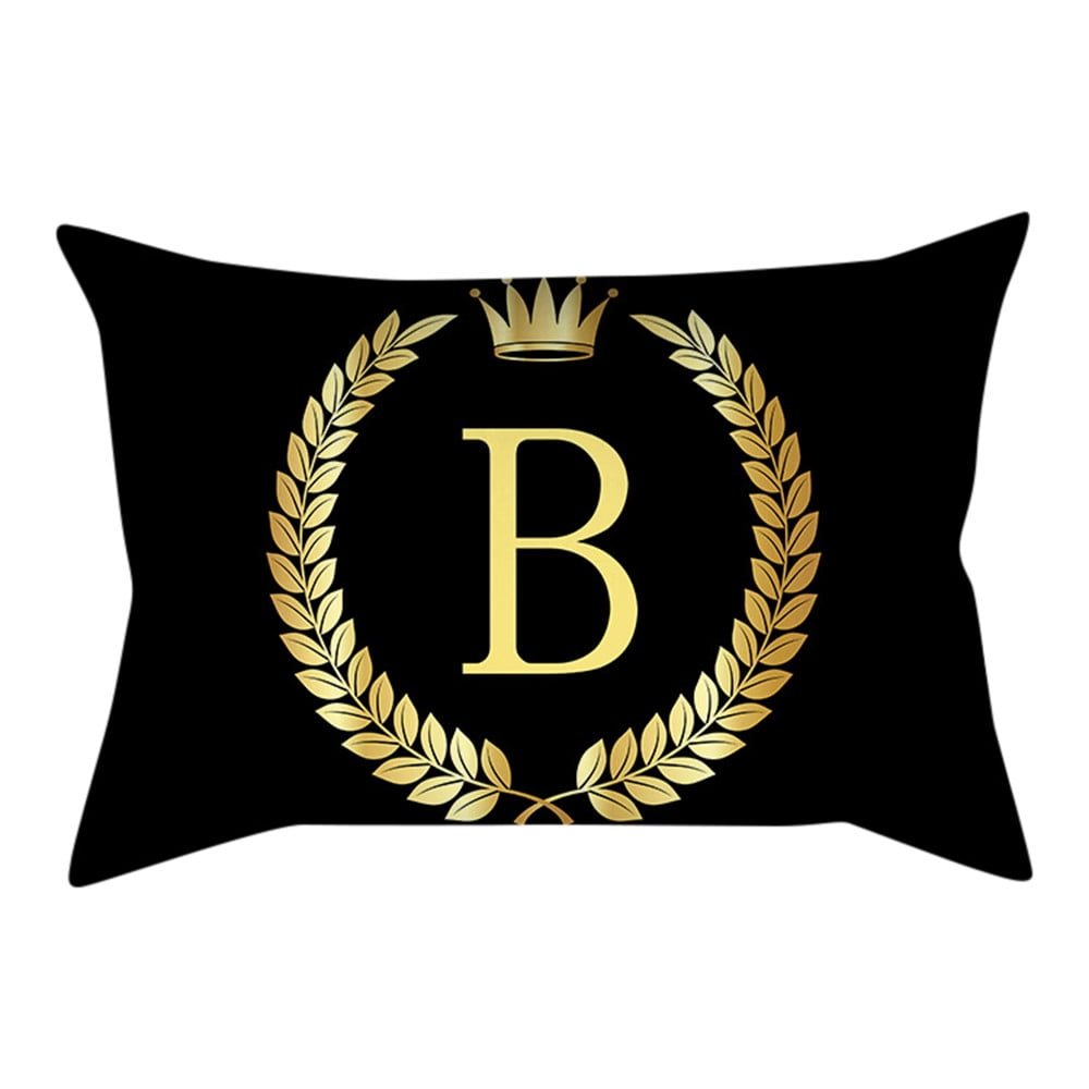 gbifzutdjp Clearance Pillow Covers Pillow Cover Black And Gold Letter