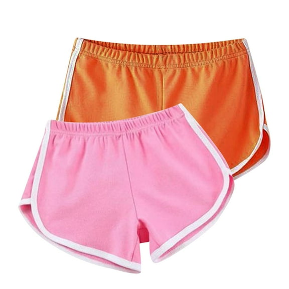 gbyLJF 2 PC Sports Shorts for Women Casual Summer Sports Tennis Joggers Workout Athletic Running Gym Yoga Shorts Orange S