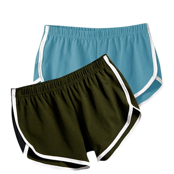 gbyLJF 2 Packs Athletic Shorts for Women Breathable Lounge Dolphin Shorts Workout Shorts for Outdoor Cycling Hiking Light Blue M
