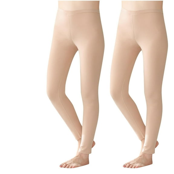 gbyLJF 2PC High Waisted Leggings for Women Tight Fit Fleece Long Pants Solid Color Seamless Warm Trousers Womens Tights