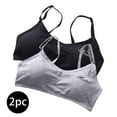 thumbnail image 1 of gbyLJF 2PC Training Bras for Girls Comfort Seamless Bra with Adjustable Straps Daily Bra with Removable Padding Bras, 1 of 3