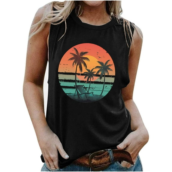 gbyLJF Biker Tank Tops for Women Cami Tank Tops for Women Loose Tank Top for Women Casual Summer Woman Top Black XXL