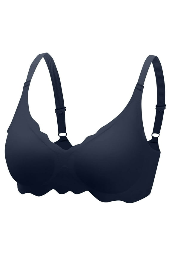Bras for Women No Underwire Solid Color Petal Comfortable Bra Deep V Wireless Bras Daily Bra