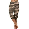 thumbnail image 1 of gbyLJF Capri Pants for Women Summer Casual Camo Print Yoga Pants Cinch Bottom Baggy Joggers Workout Sweatpants A01_Coffee L, 1 of 6