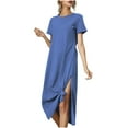 thumbnail image 1 of gbyLJF Cocktail Dress for Women Plus Tennis Dress Womens Dress with Pockets Party Dress Women A02_Blue L, 1 of 4