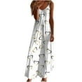 thumbnail image 1 of gbyLJF Cotton Dress Plus Size Vintage Slip Dress Floral A Line Dress for Women Frilly Dress White L, 1 of 5