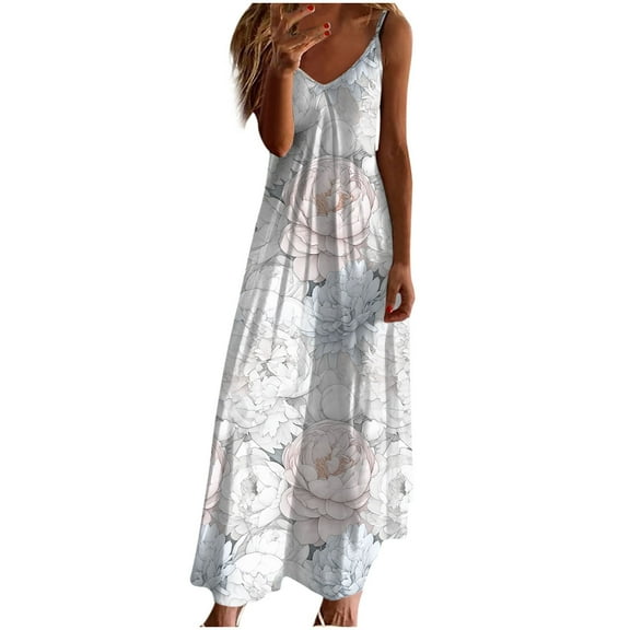 gbyLJF Cotton Dress Plus Size Vintage Slip Dress Summer Cocktail Dress For Women Sun Dress A04_White L