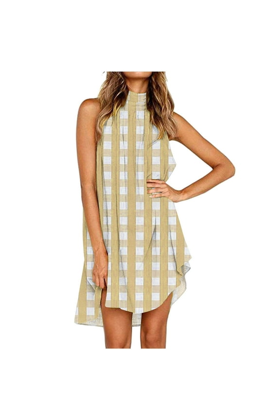 Cotton Plus Size Dress Woman Casual Dress Mesh Dress for Women Plus Size Tube Dress A01_Yellow L