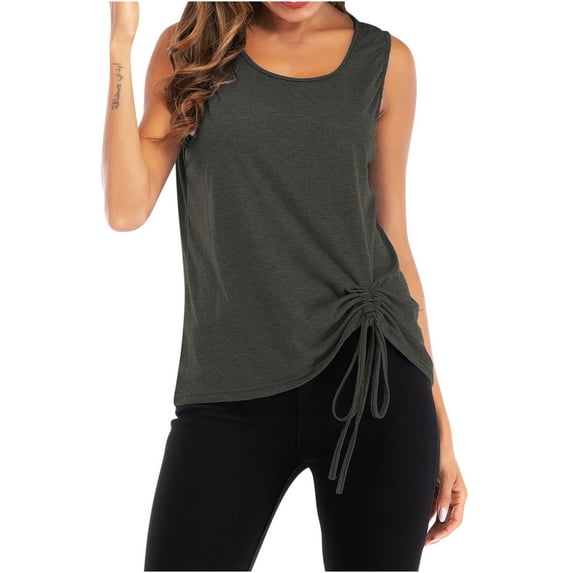 gbyLJF Crop Ribbed Tanks for Women Girls Dance Tank Tops Knitted Sleeveless Bandage Vest Tank Top Workout