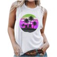 thumbnail image 1 of gbyLJF Cute Summer Tank Tops Womens Sleeveless Golf Tops Hot Pink Cami Cross Wrap Crop Tank Top Plus Size, 1 of 1