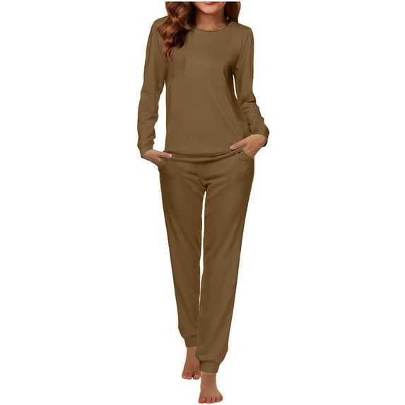 gbyLJF Dressy Two Piece Outfits for Women Womens Knit Pants Short Sets for Women 2 Piece Women Outfits Sets Dressy Khaki S