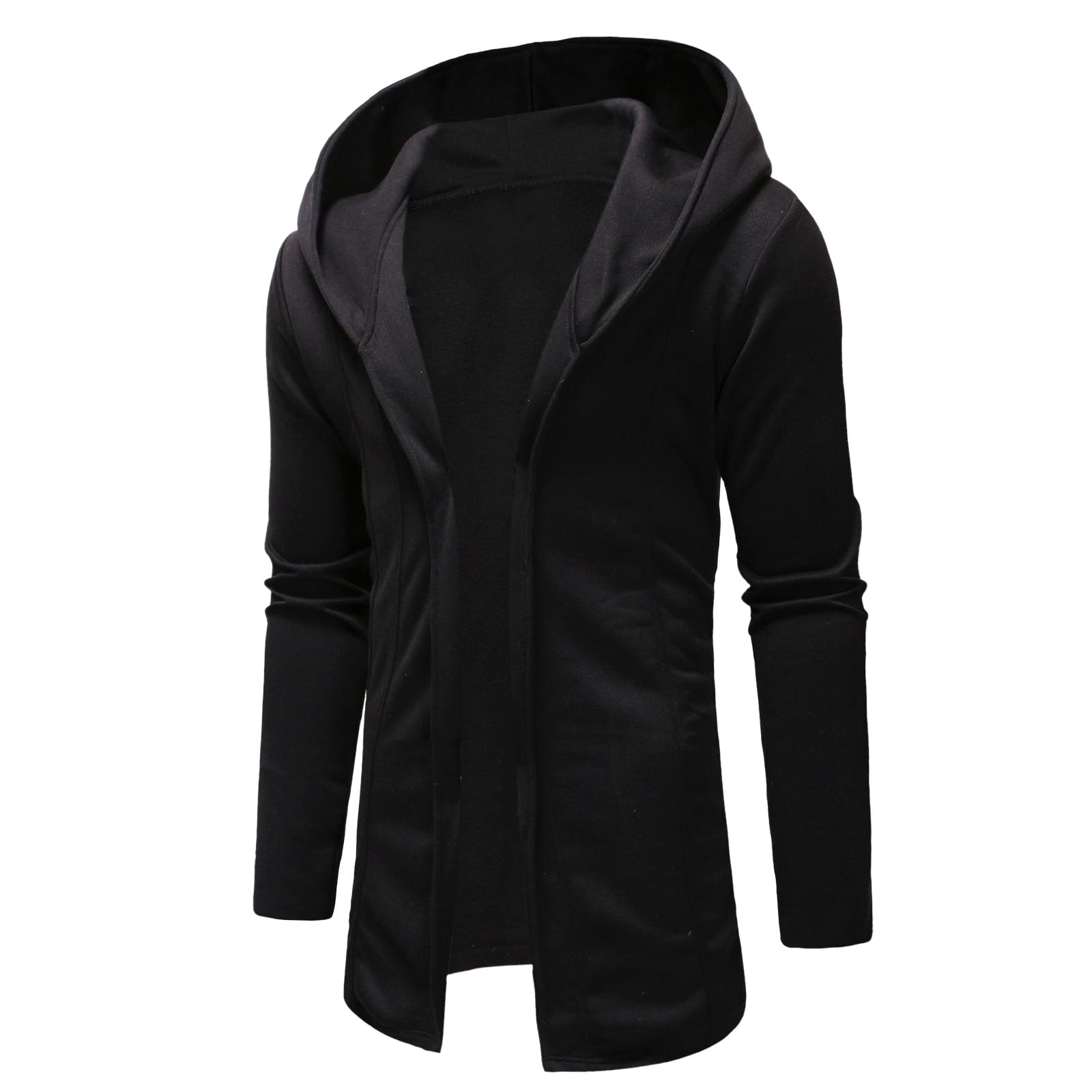 Black Soft Faux Fur Coat for Men