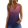 thumbnail image 1 of gbyLJF Fitted Tops for Women Tank Tops for Women Workout Women Tank Tops Dressy Ruched Shell Top for Women, 1 of 5