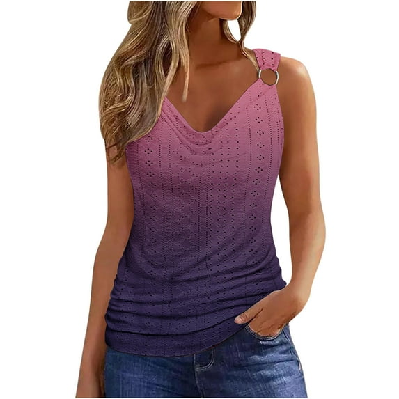gbyLJF Fitted Tops for Women Tank Tops for Women Workout Women Tank Tops Dressy Ruched Shell Top for Women