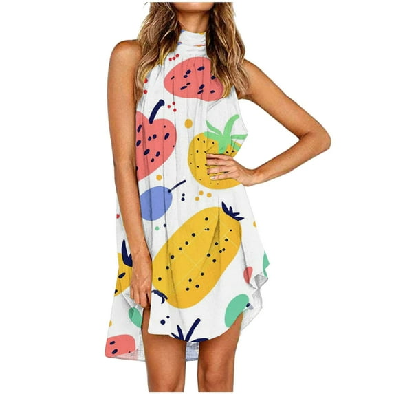 gbyLJF Floral Boho Dress for Women Plus Size Dress Bubble Dress for Women Summer Tunic Dress A06_Green L