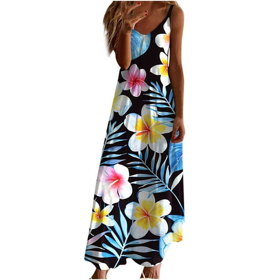 gbyLJF Formal Holiday Dress Plus Size Prom Dress Summer Wrap Dress for Women Patchwork Dress A02_Black L