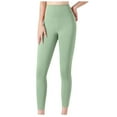 thumbnail image 1 of gbyLJF High Waisted Lounge Legging for Women - Gym Workout Leggings for Ladies, Tummy Hide Buttery Soft Yoga Pants A02_Green XL, 1 of 1
