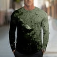 thumbnail image 1 of gbyLJF Men's Base Layer Shirt Gradient Printed Round Neck Pullover Tops Lightweight Casual Long Sleeve Sweatshirt, 1 of 5