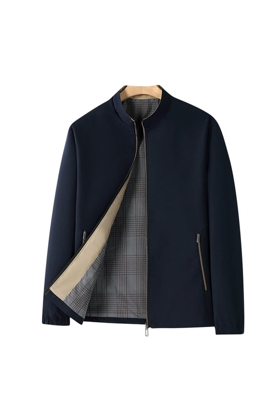 Men's Bomber Jacket Lightweight Flight Jackets Solid Color Casual Softshell Varsity Jacket Mens Work Golf Outerwear with Pockets