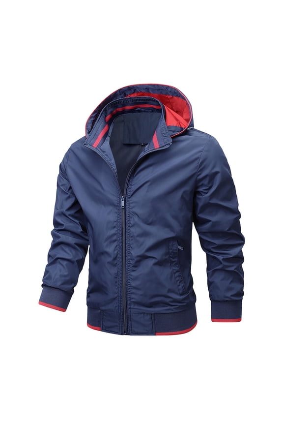 Men's Bomber Jacket Outdoor Field Jacket Multi-Pocket Cargo Work Jacket Chest Metal Zipper Lined Hunt Jacket with Pockets