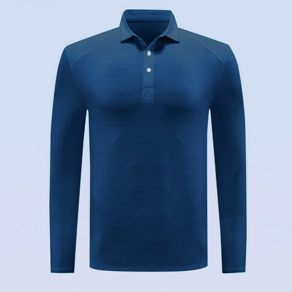 gbyLJF Men's Button Down Lapel Top Regular Fit Casual Solid Color Blouse Long Sleeve Pullover Sweatshirt with Elasticity