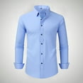 thumbnail image 1 of gbyLJF Men's Button Up Shirt Solid Color Turndown Collar Dress Shirt Regular Style Business Casual Long Sleeve Shirts, 1 of 5