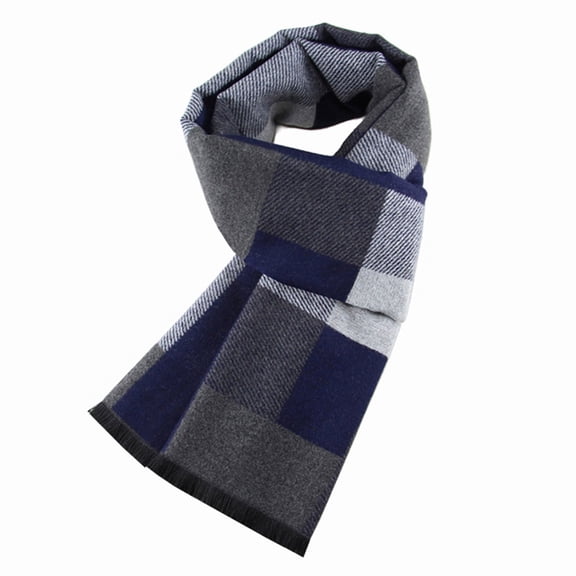 gbyLJF Men's Casual Fashion Scarf Winter Thickened Warm Soft Scarves Classic Shawls Long Blanket Scarf Gift Scarf for Men