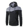 thumbnail image 1 of gbyLJF Men's Color-blocked Hoodie Regular Fit Casual Long Seeve Pullover Sweatshirt Drawstring Hooded Jacket with Large Pocket, 1 of 8