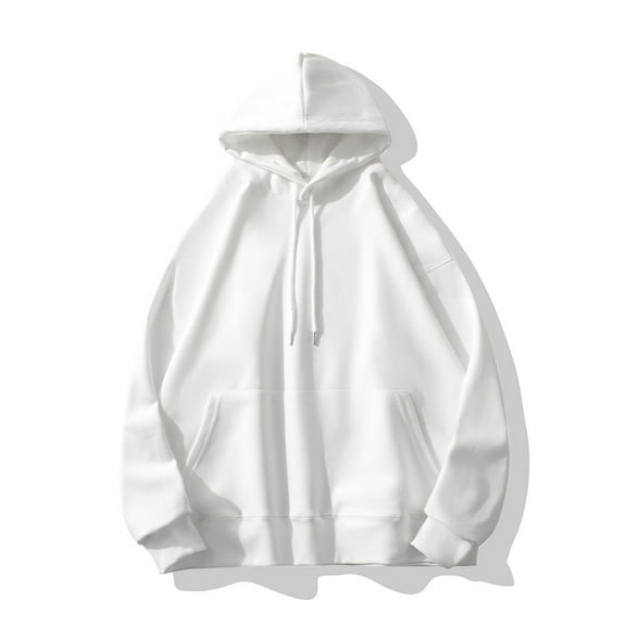 gbyLJF Men's Drawstring Hoodie Loose Fit Solid Color Hooded Sweatshirt with Pocket Autumn and Winter Casual Oversize Long Sleeve Pullover