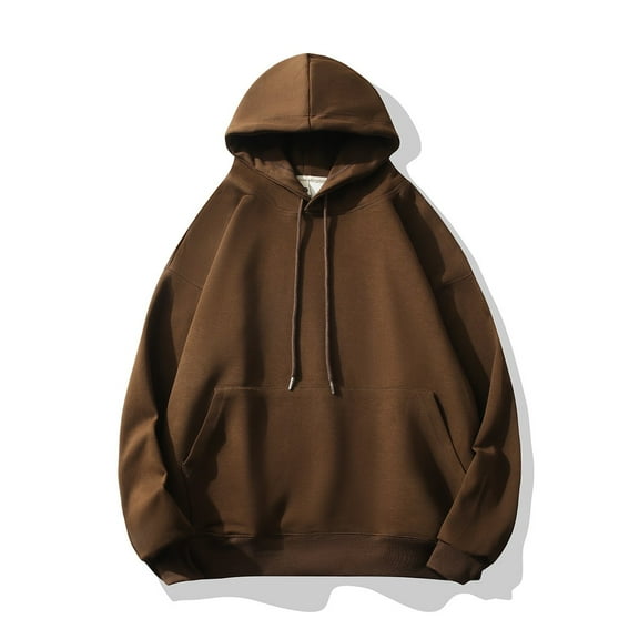 gbyLJF Men's Drawstring Hoodie Loose Fit Solid Color Hooded Sweatshirt with Pocket Autumn and Winter Casual Oversize Long Sleeve Pullover