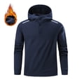 thumbnail image 1 of gbyLJF Men's Fleece Hooded Sweatshirt Long Sleeve Solid Color Pullover Hoodie, 1 of 7