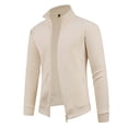 thumbnail image 1 of gbyLJF Men's Full Zip Coats Solid Color Long Sleeve Double-sided Fleece Stand Collar Jackets Casual Warm Outwear Jackets with Pocket, 1 of 7