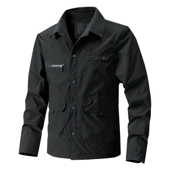 gbyLJF Men's Lightweight Jackets Fall Casual Windbreaker Stylish Light Golf Full Zip Up Work Dress Business Work Jackets with Pockets