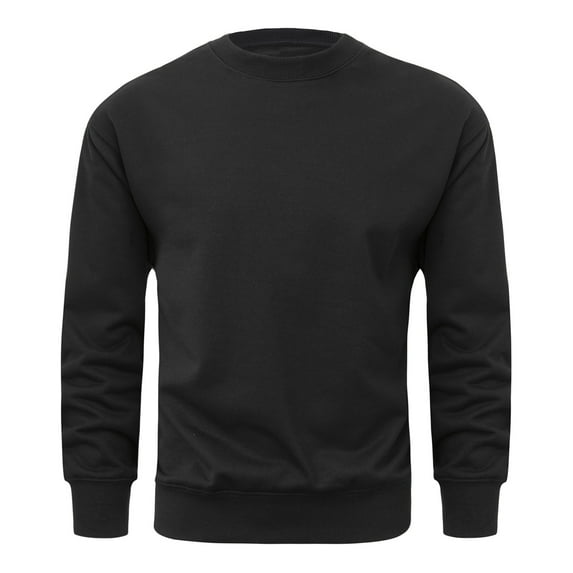 gbyLJF Men's Long Sleeve Base Layer Shirt Solid Color Pullover Casual Sportswear Warm Round Neck Top for Autumn and Winter
