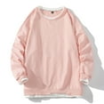 thumbnail image 1 of gbyLJF Men's Long Sleeve Pullover Casual Color-blocking Round Neck Hoodless Sweatshirt Loose Fashion Fake Two Sport Tops for Men, 1 of 7