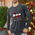 thumbnail image 1 of gbyLJF Men's Long Sleeve T-shirt Christmas Printed Round Neck Top Lightweight Casual Comfy Sweatshirt, 1 of 4